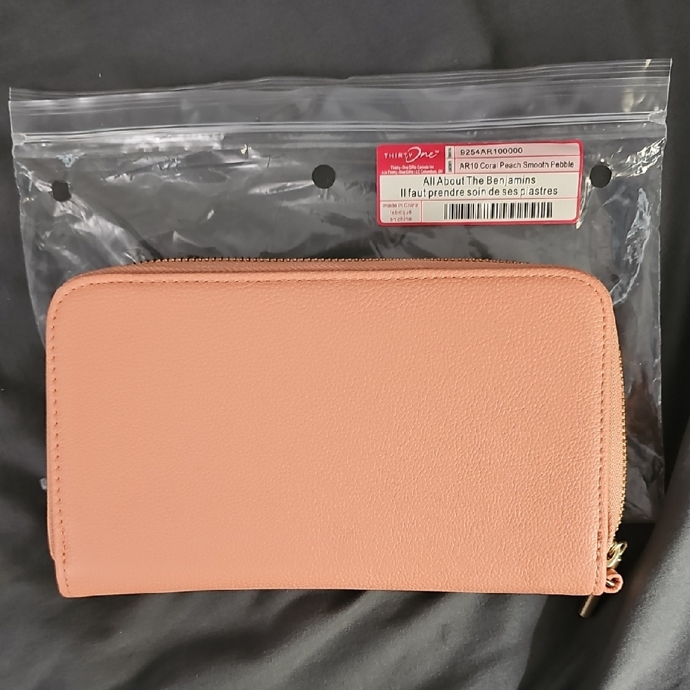 All About The Benjamins Coral Peach Smooth Pebble NEW